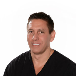 Smiling man portrait on white background