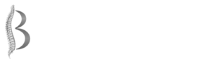 Chiropractic clinic logo with spine graphic