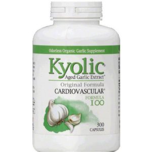 Kyolic aged garlic extract cardiovascular supplement bottle
